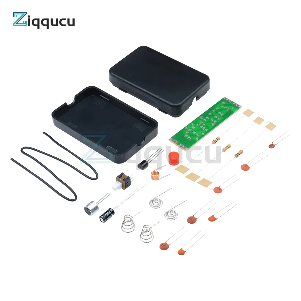 70-110MHz 1.5V FM Frequency Modulation Wireless Microphone Module Transmitter Board Parts Kits Electronic Suite + Shell DIY Kit