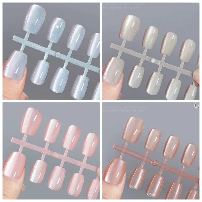 Champagne Rainbow's Eye Nail Art Cherry Design Wider Light Ice Tea Nail Tips Unghie finte Beau Tools dalla Cina