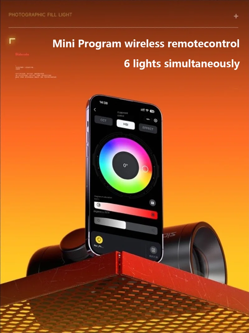 SIDANDE Stander Lampada solare RGB Lampada fotografica a colori 30W/40W 2500-6500K Luce di riempimento con controllo APP per trasmissione in diretta