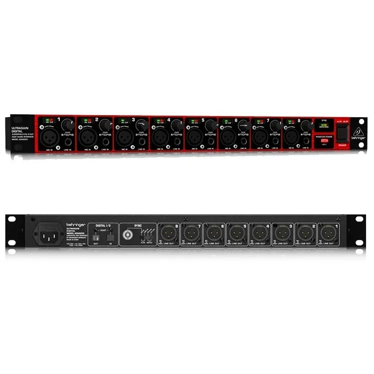 محول Behringers ADA8200 8 قنوات A/D لبطاقة الصوت محول إشارة توسيع الألياف البصرية #1