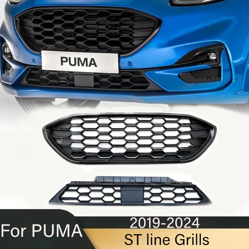 

Suitable for Ford PUMA ST Line 2019-2024 Front Bumper Hood Grille Lower Mesh Grill Cover Trim Ventilation Net Guard Board Tuning