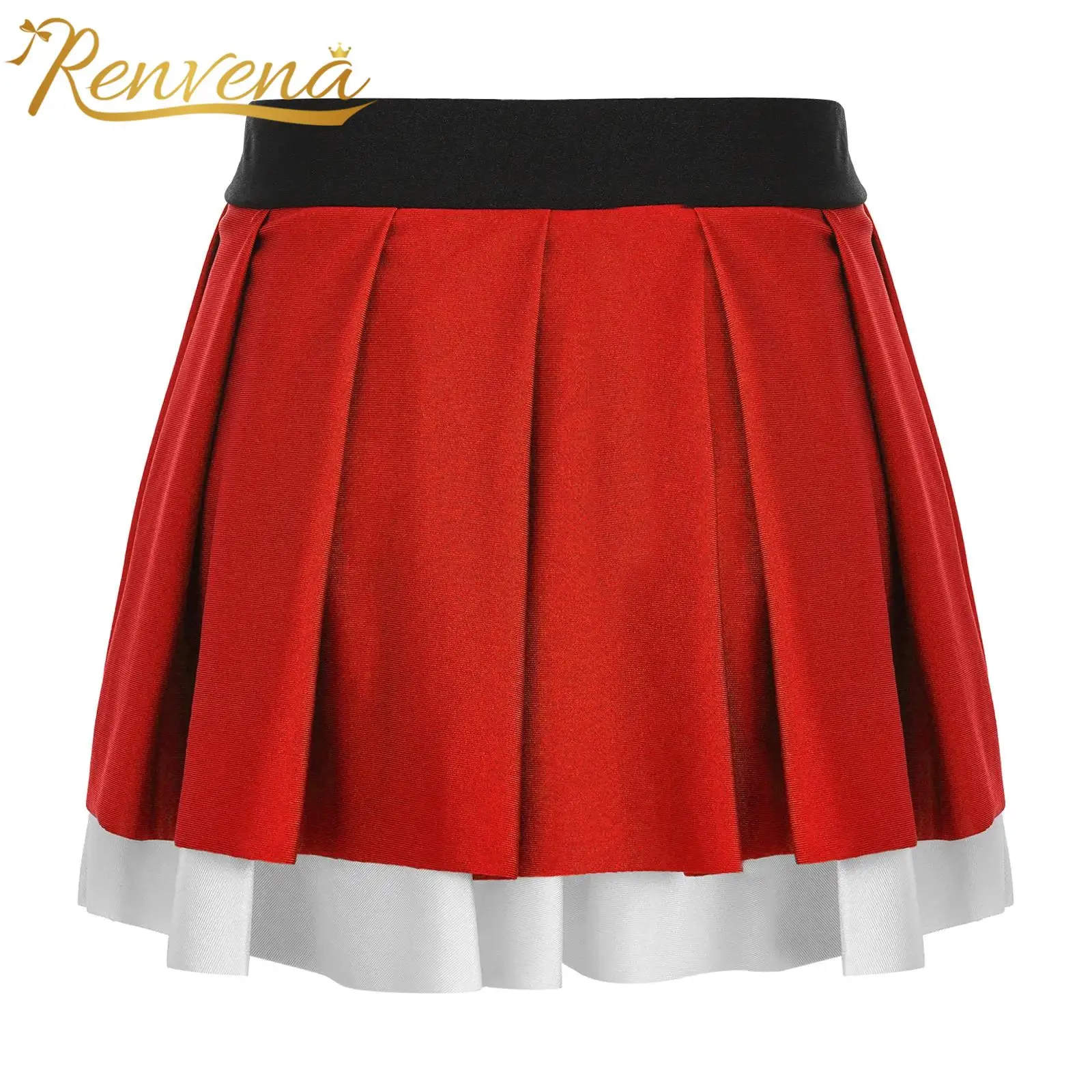 

Kids Skirts for Girls Cheerleading Dance Performance Elastic Waistband Mini Skirts Schoolgirls Clothes Children Pleated Skirt