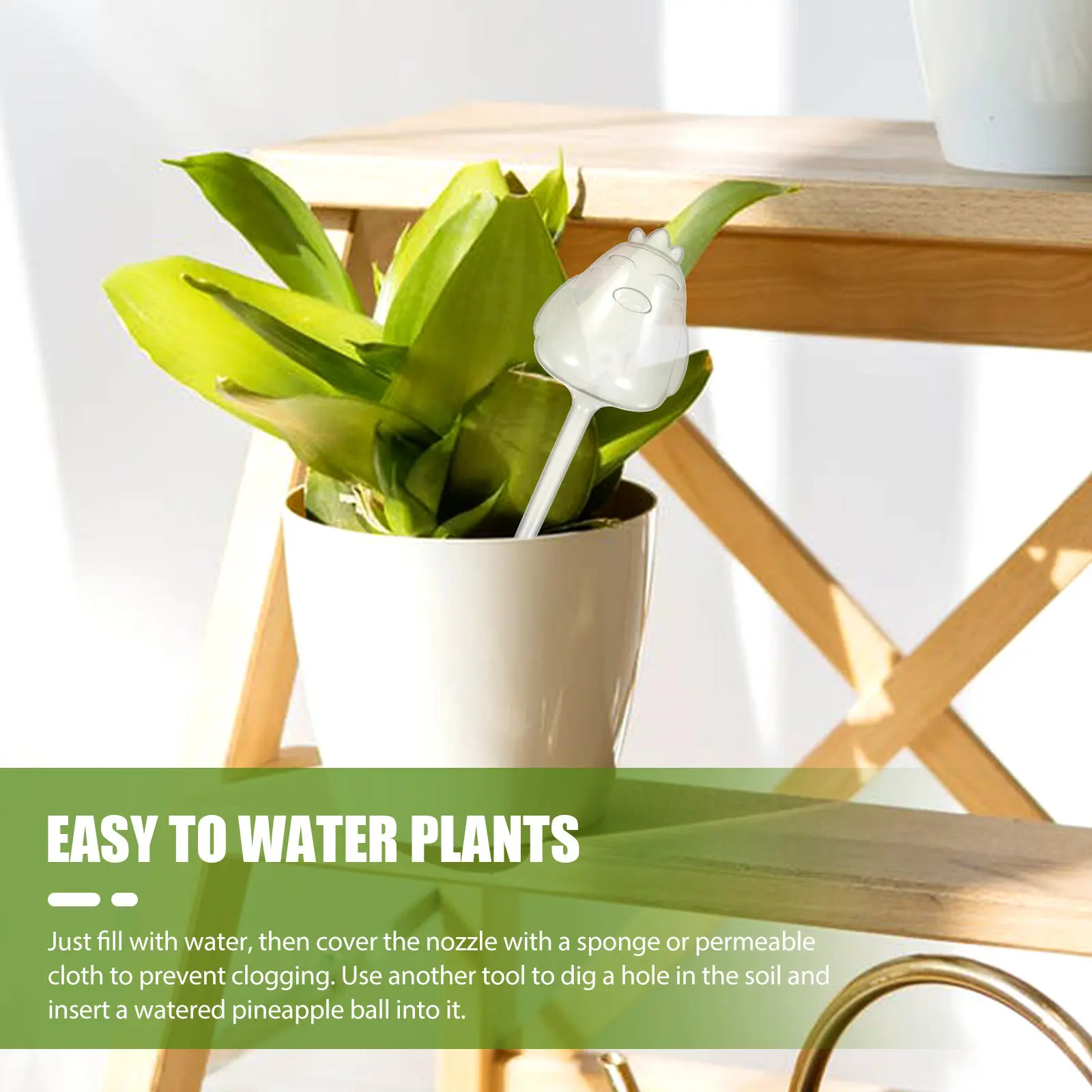 5Pcs Self Watering Bulbs Automatic Flower Watering Device Plastic Irrigation Device for Potted Plants Travel Use