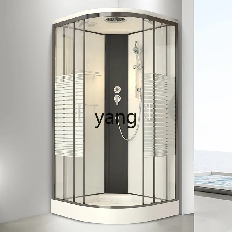 yjq integral shower room integrated household bathroom simple glass bath arc fan