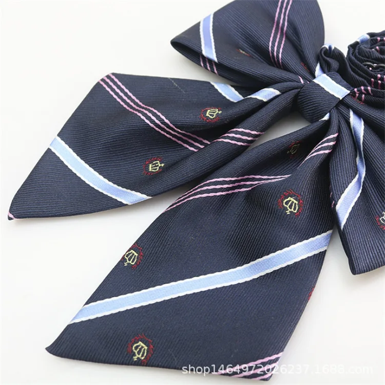 Spot Japanese JK uniform bow tie for women without tie, lazy person crown collar flower for women and men, versatile bow tie