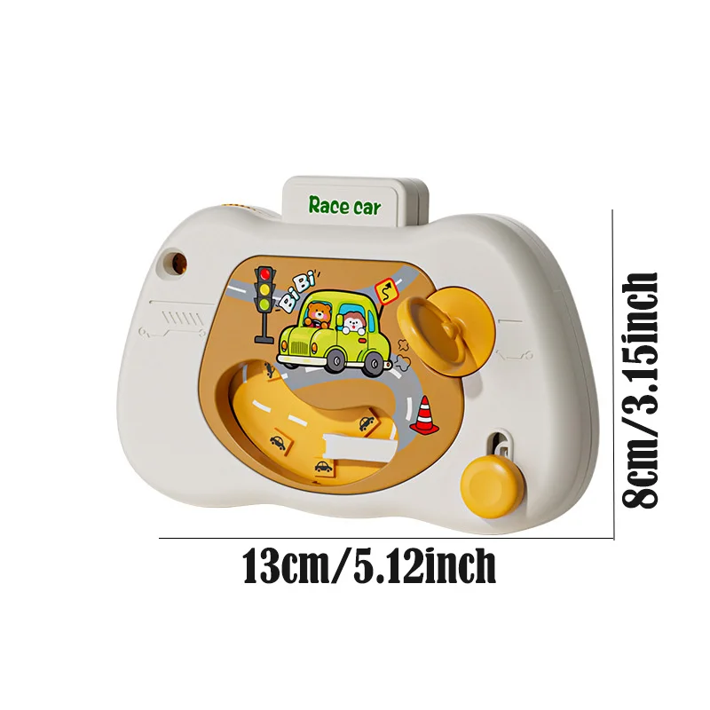 Wind Up Car Obstacle Game Track Toy Puzzle Challenge Maze Race Portable Handheld Brain Teaser Educational Desktop Game