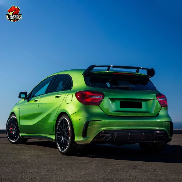 AMG Style CLA45 Body Kits For Mercedes-Benz A Class W176 Front Rear bumper Lip Side Skirts Diffuser splitter bodykit