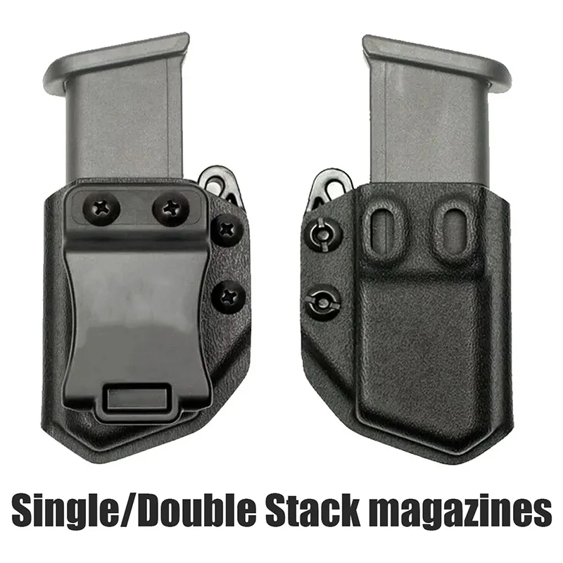 

IWB OWB 9 мм .40 универсальный зажим для ремня, одинарный двойной стек, подсумок для журналов, кобура, держатель для пистолета