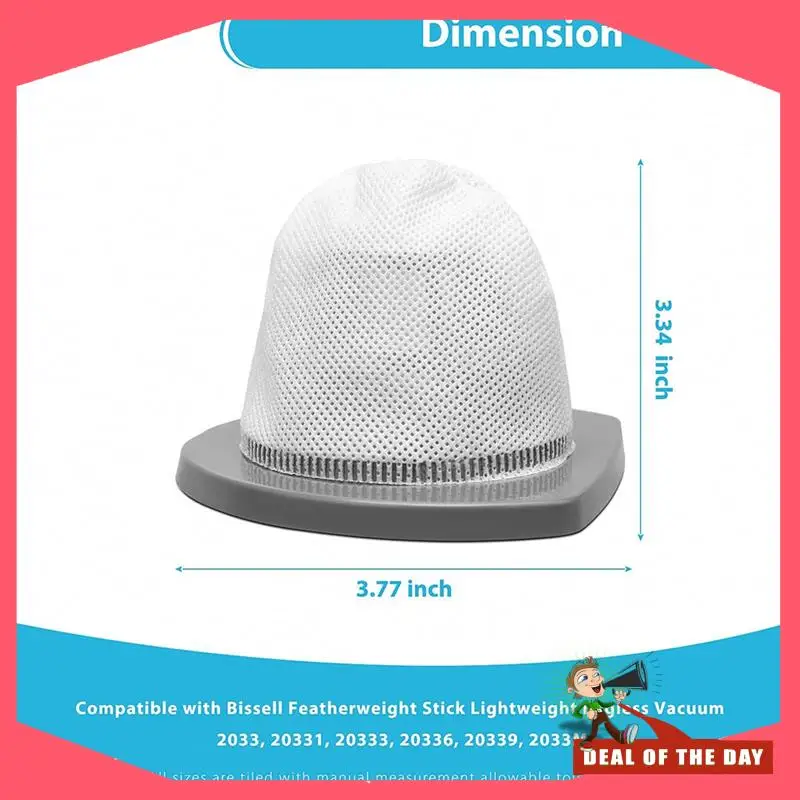 24-часовой фильтр для доставки 2033 Фильтр для Bissell 2033, 20331, 20333, 20336, 20339, 2033M Легкая легкая палочка без мешка