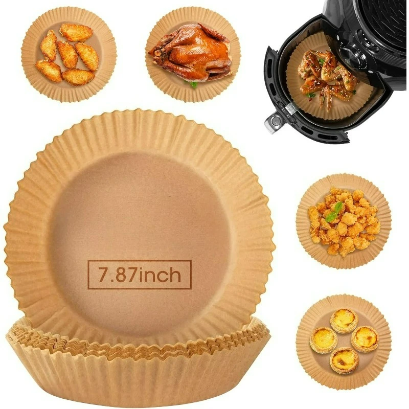 

Бумажные вкладыши для фритюрницы, антипригарная пергаментная бумага, маслостойкая, одноразовая пищевая неотбеливающая бумага для выпечки фритюрницы