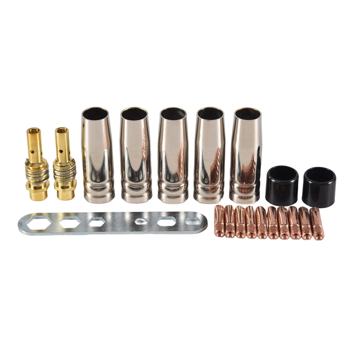 20Pcs Nozzles Contact Tips Holders Mig Welder Consumable Accessory for 15Ak Mb15 Mig Co2 Welding Torch