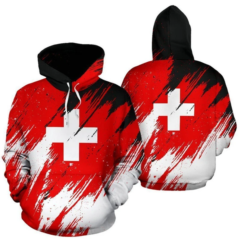 Switzerland Flag 3D Printed Hoodie For Men Clothes Fashion Sports Women Pullovers Casual Tracksuit New In Hoodies & Sweatshirts