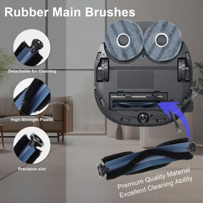 20-piece Accessory Kit For Eufy X10 Pro Omni Robot Vacuum: Main Brush, Side Brush, Filter, Washable Mop Pad, and Dust Bag