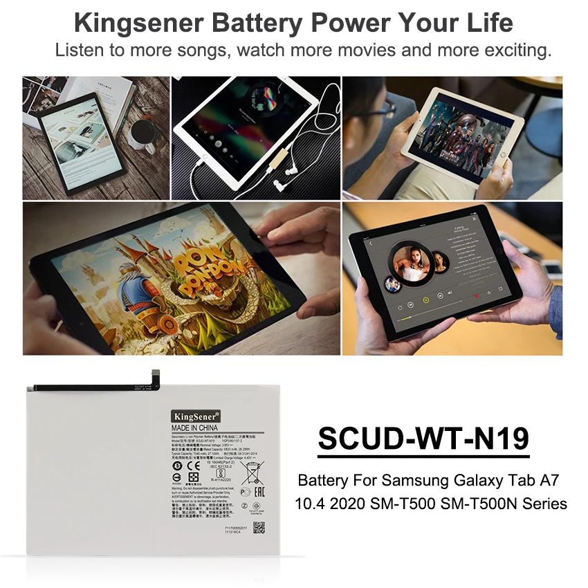 KingSener SCUD-WT-N19 Tablet Battery For Samsung Galaxy Tab A7 10.4 2020 10.4\