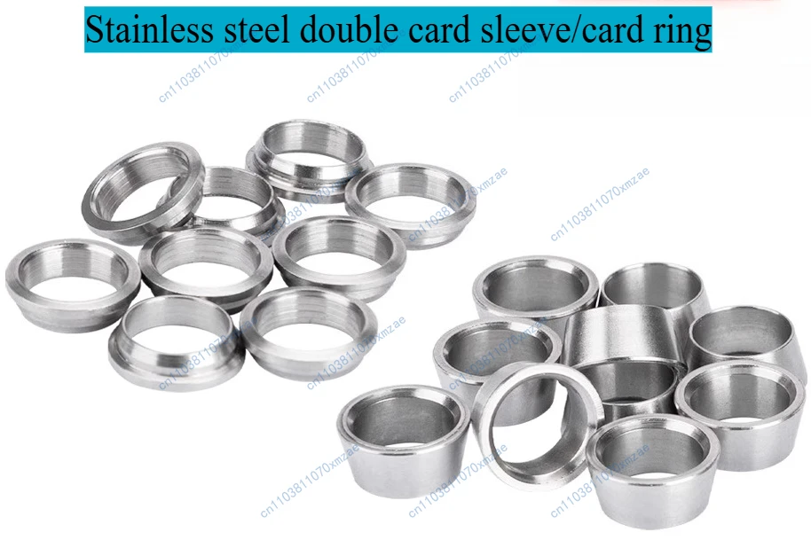 

20 шт., стопорное кольцо с двойным наконечником из нержавеющей стали 316, двойное стопорное кольцо, проставка, аксессуары для разъема наконечника 6, 8, 10 мм