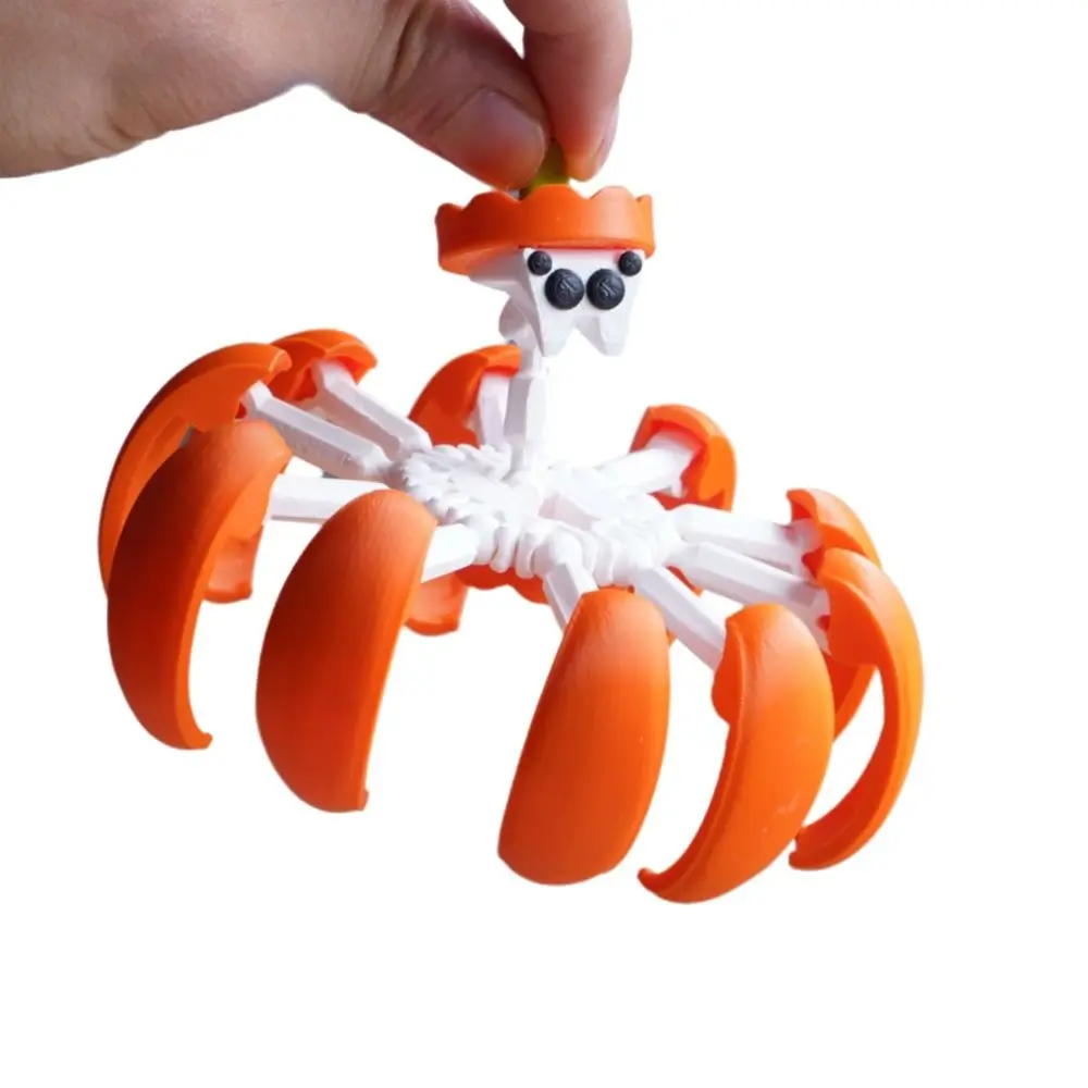 

Pumpkin Spider Bot 3D Printed Pumpkin Transformable Turns Into Spider Assembly Model Multi-Jointed Movable Halloween Decorations