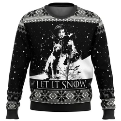 Autunno e inverno gioco di Thrones natale è in arrivo brutto maglione di natale regalo babbo natale Pullover uomo 3D felpa top