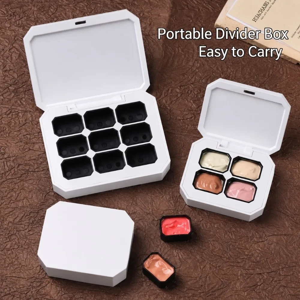 Portable Nail Polish Palette Detachable Magnetic Lid Empty Magnetic Box Light Avoiding Professional Nail Art Palette Painting