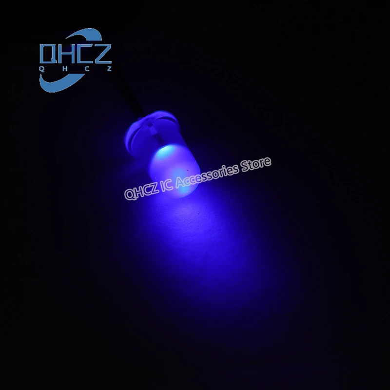 100pcs 5MM blue light fog frosted F5 blue light LED lamp beads astigmatism cube with 3V In Stock