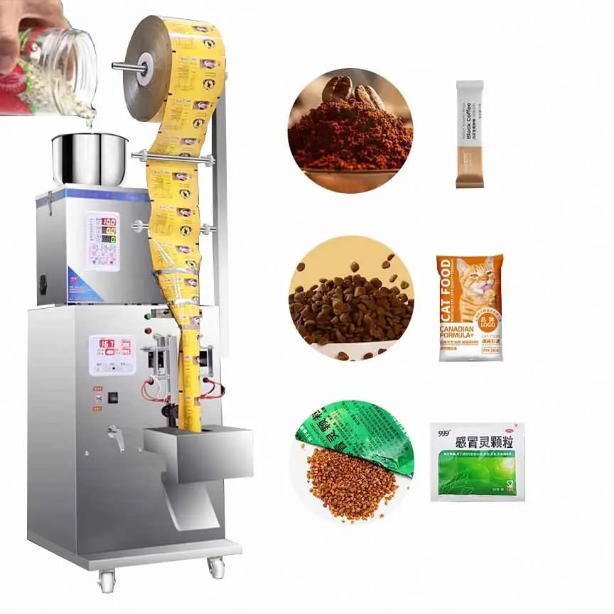 

semi-automatic electric powder packaging machine, tea particle filling, vertical food rear sealing, metering
