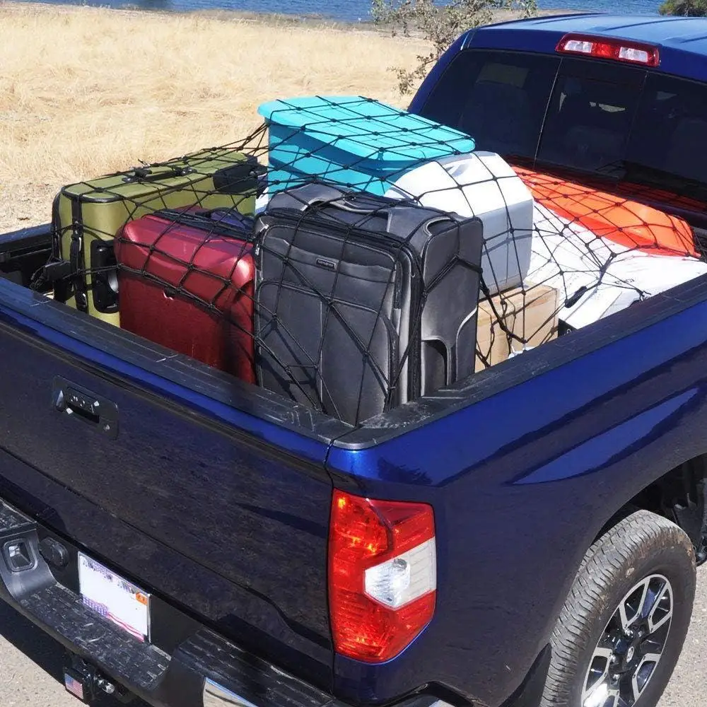 Car Roof Rack Cargo Box Net 90x120 cm Basket Super Duty Elastic Bungee Rooftop Mesh Luggage Storage Carrier for Truck SUV
