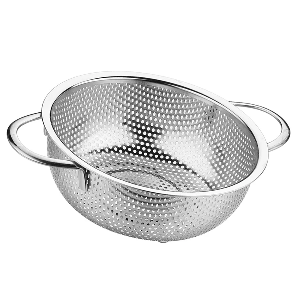 Rice Colander Stainless Steel Fruit Vegetable Basket Wash Strainer French Fries Noodles