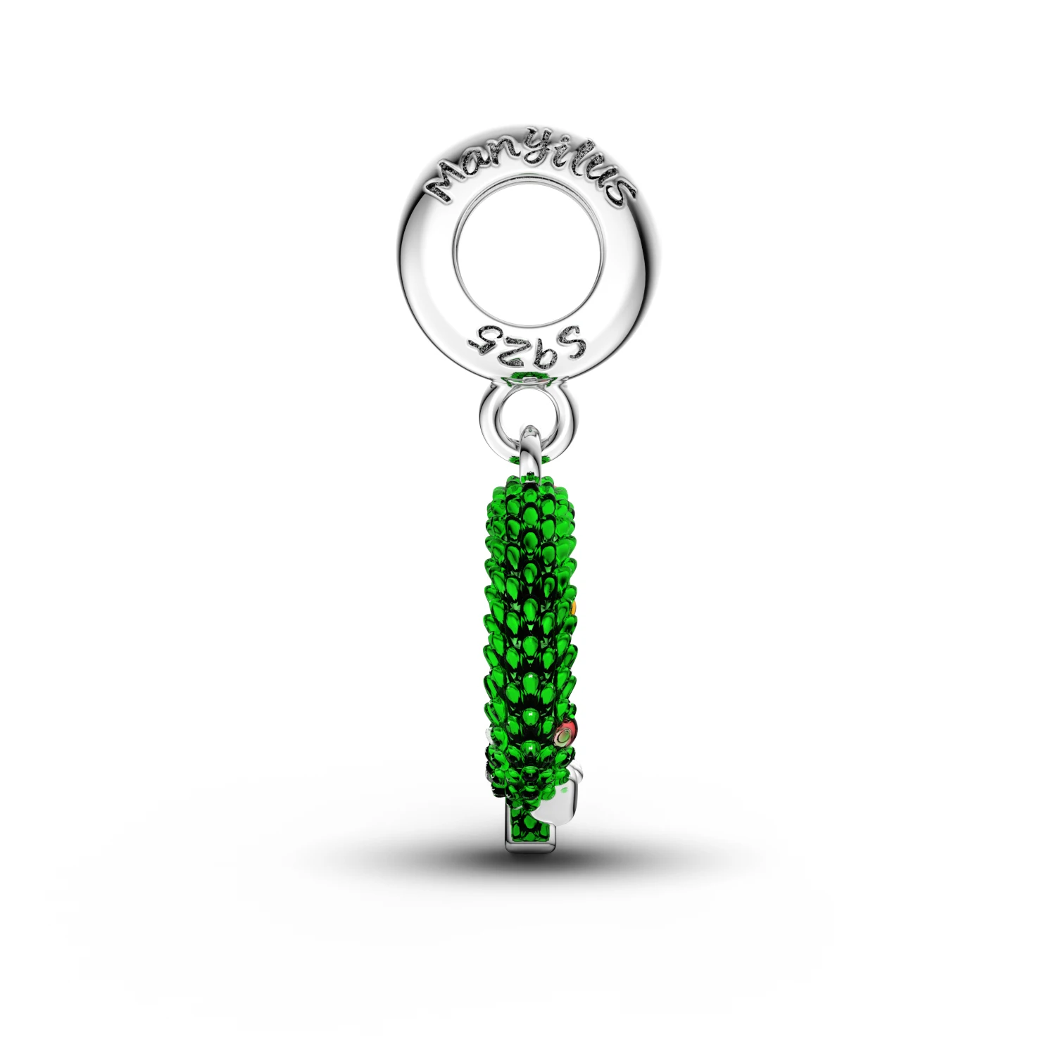 Manyilus Wreath Charm, 925 Sterling Silver Christmas Jewelry Pendant for DIY Original Bracelet, Elegant Festive Welcome Gift - view 4