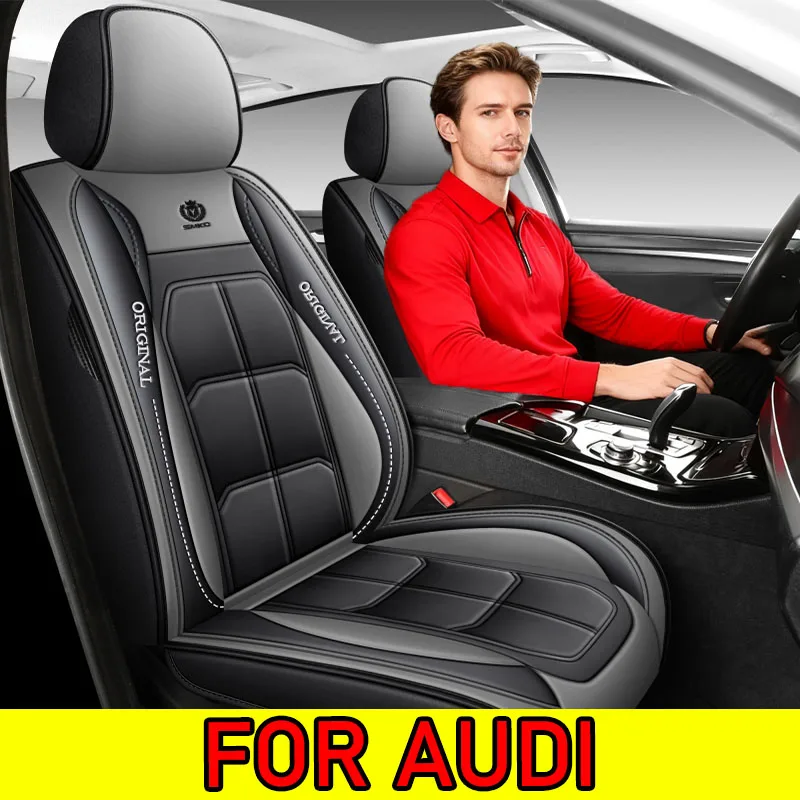 

FOR AUDI Car seat cover artificial leather waterproof wear-resistant soft full set 5 seats full wrap muscle seat cover