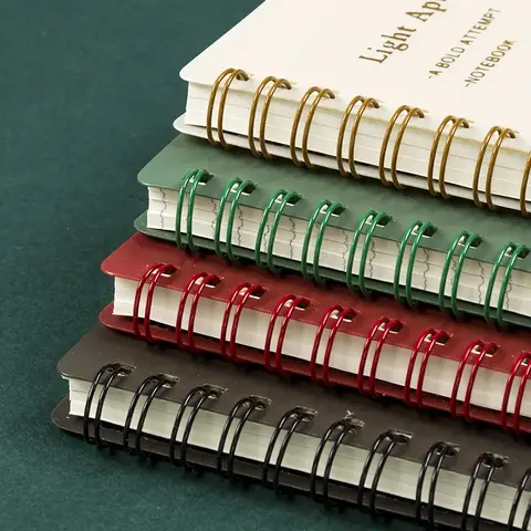A5/B5/A6 Classical PP Coil Line Grid Spiral Notebook Journals Morandi Basic Diary Weekly Planner Book School Stationery