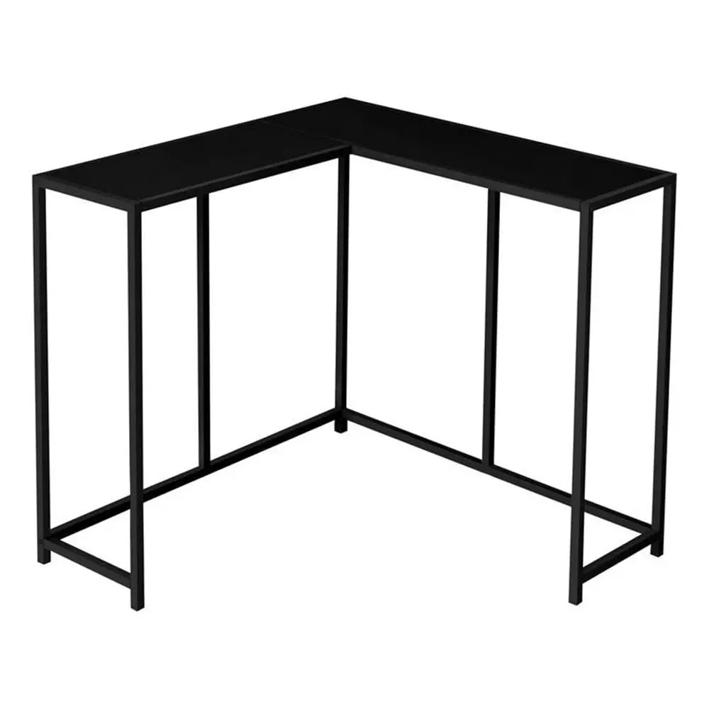 Black Metal Console Table Narrow Entryway Corner Living Room Bedroom Laminate, Customized view 2