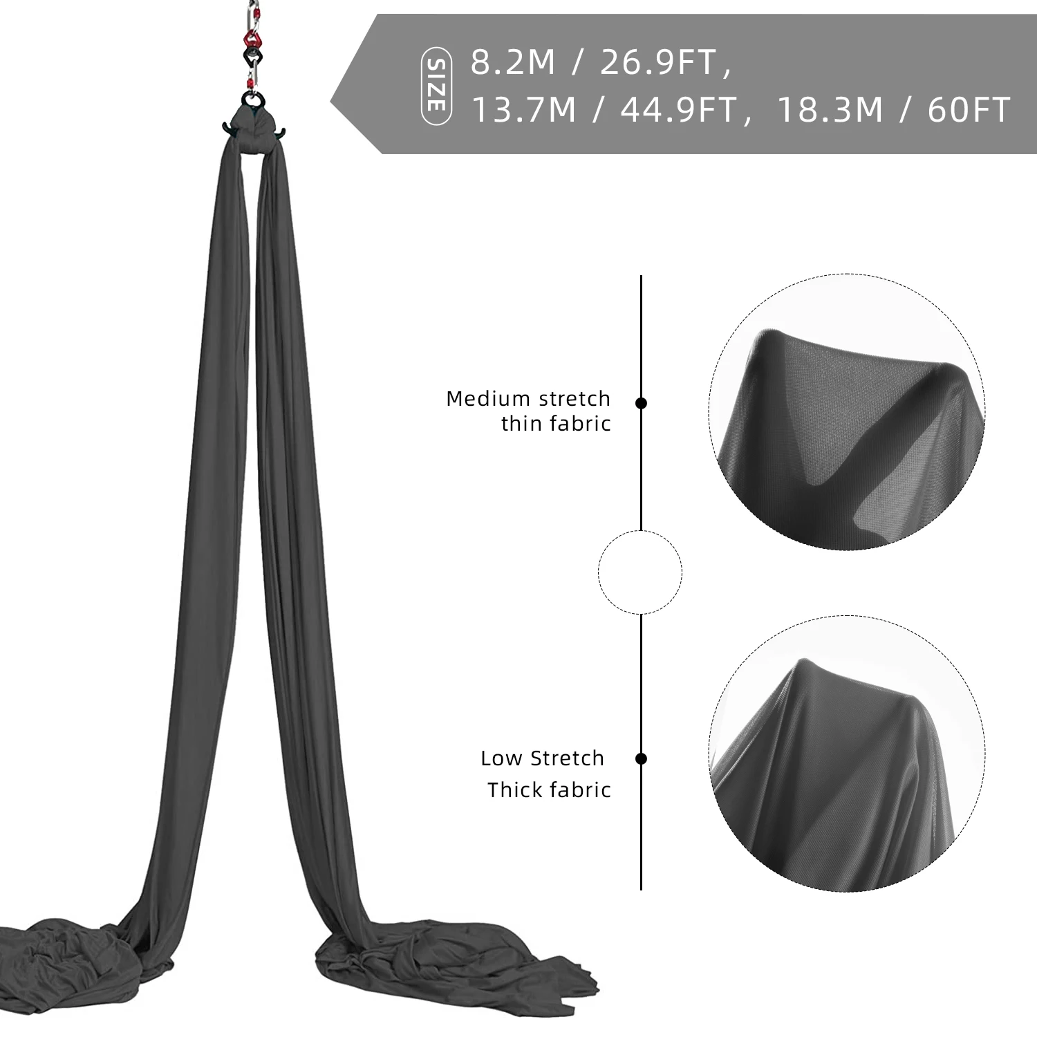 Elite 12.8 Meters Aerial Silk: Elevate Your Aerial Yoga Revolutionize Indoor Fitness Acrobatics with the Versatile Swing Hammock