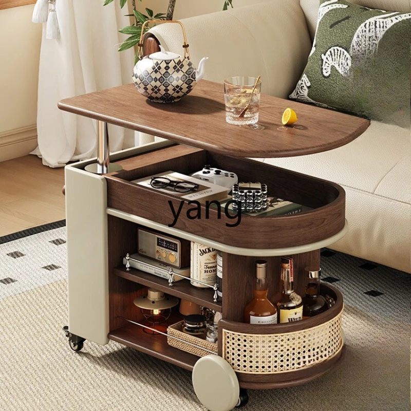 

TGF medieval solid wood lifting coffee table living room home sofa side cabinet