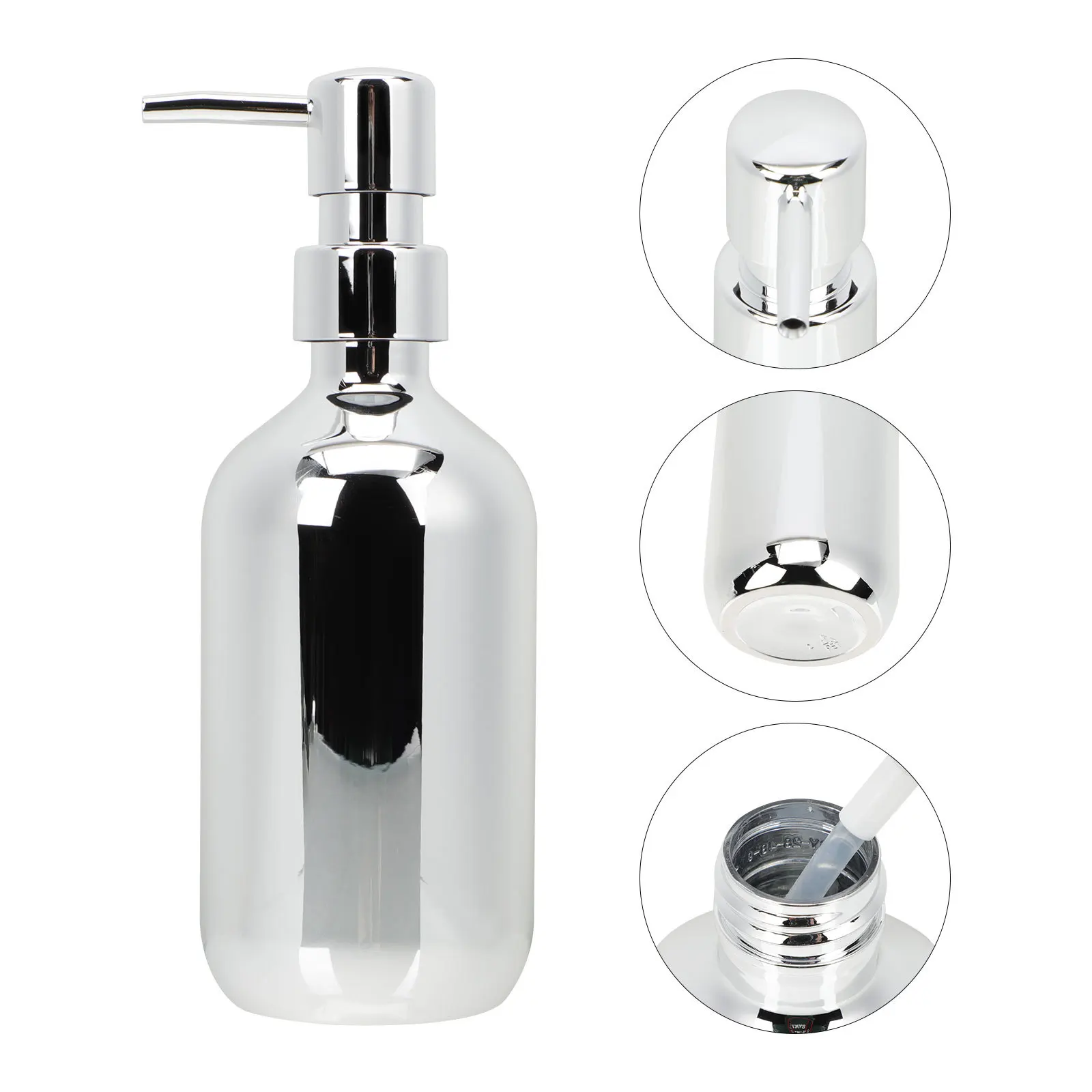 

Press-Type Shampoo Bottle Refillable Plastic Dispenser for Home Bathroom Travel Portable Empty Lotion Shower Bottle
