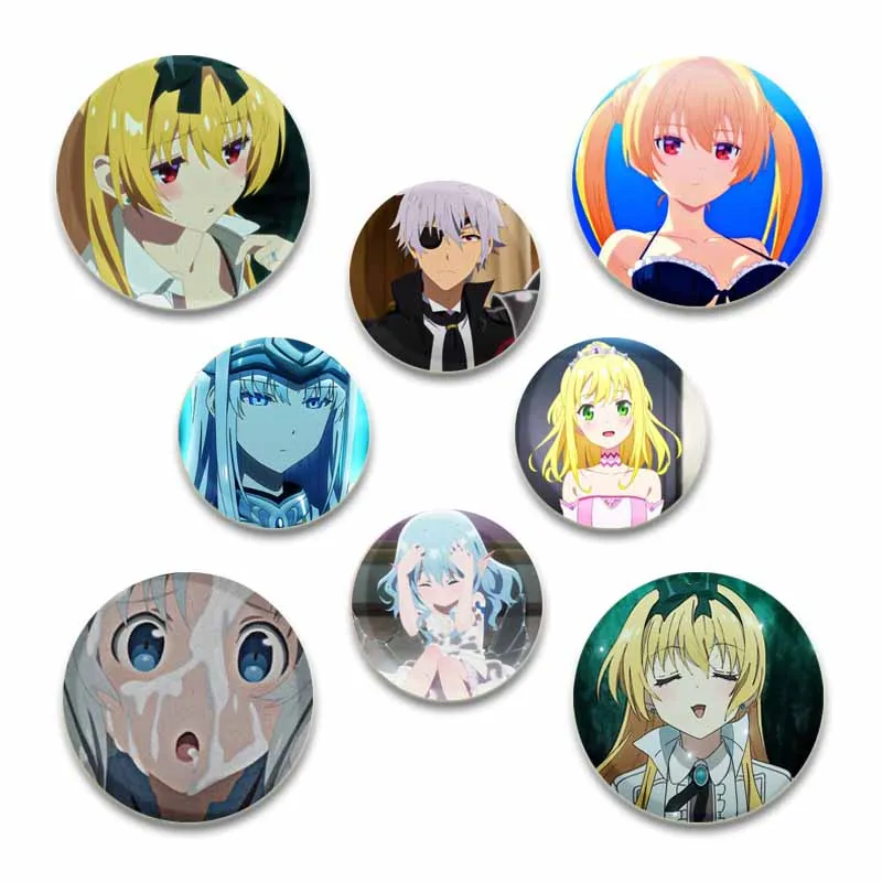 

58/44mm Arifureta From Commonplace To World's Strongest Anime Brooch DIY Buttons Badge Snap-in Craft Pins for Clothes Decoration