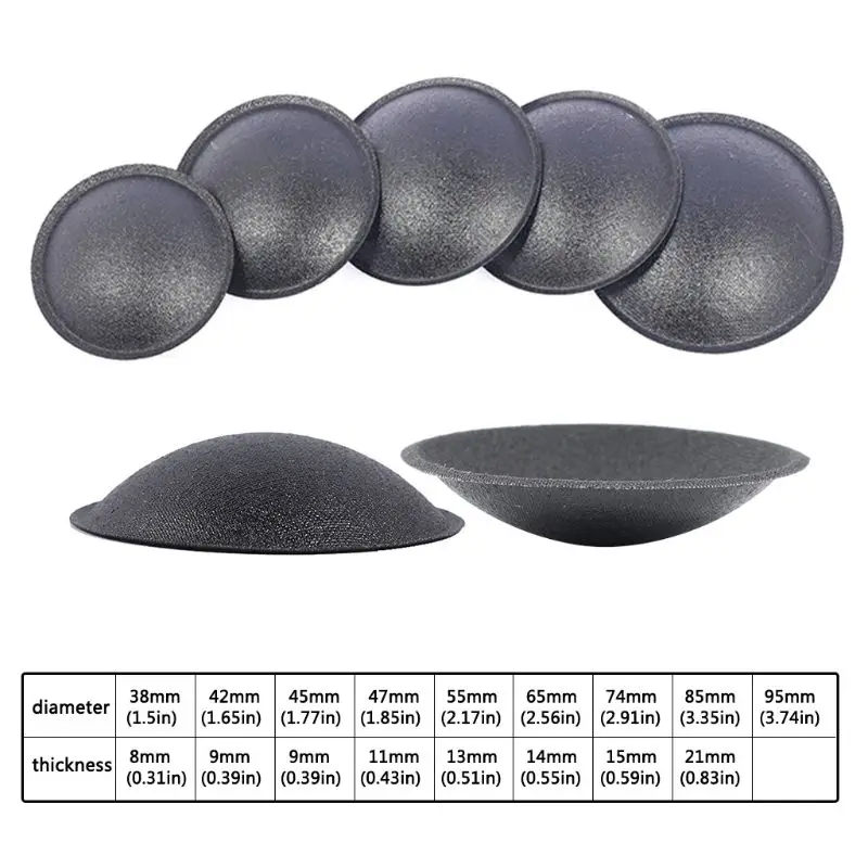 

2Pcs Speaker Dust Cap Cover Woofer Subwoofer Repair Parts Accessories 38-95mm