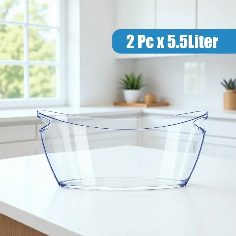

Boat-shaped Ice Bucket 5.5L Plastic Ice Bucket Beer Frame Bar Drop-proof Champagne Bucket 6 Beer Buckets