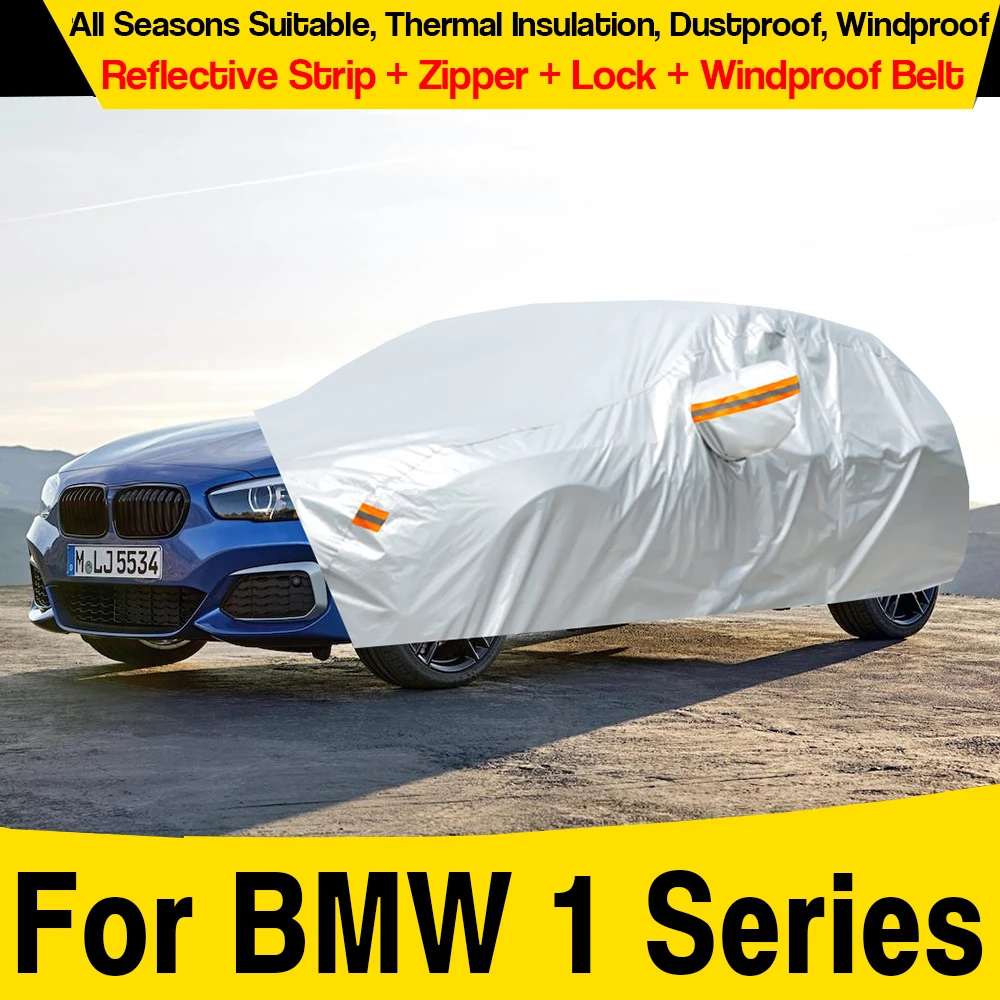 Full Car Cover Auto Anti-UV Sun Rain Snow Wind Dust Protect Cover For BMW 1 Series E81 E82 E87 E88 F20 F21 F40 F70 F52 2004-2025