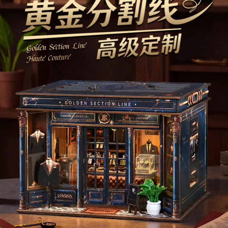 

2026 New DIY Golden Ratio Line 3D Wooden Model Handmade Assemble Miniature Architecture Creative Gift