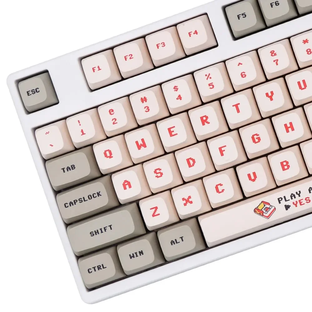 

138 Keys Retro Computer Gameboy XDA Keycaps For MX Switch Mechanical Keyboard XDA Profile Keycap Dye Sublimation PBT Key Caps