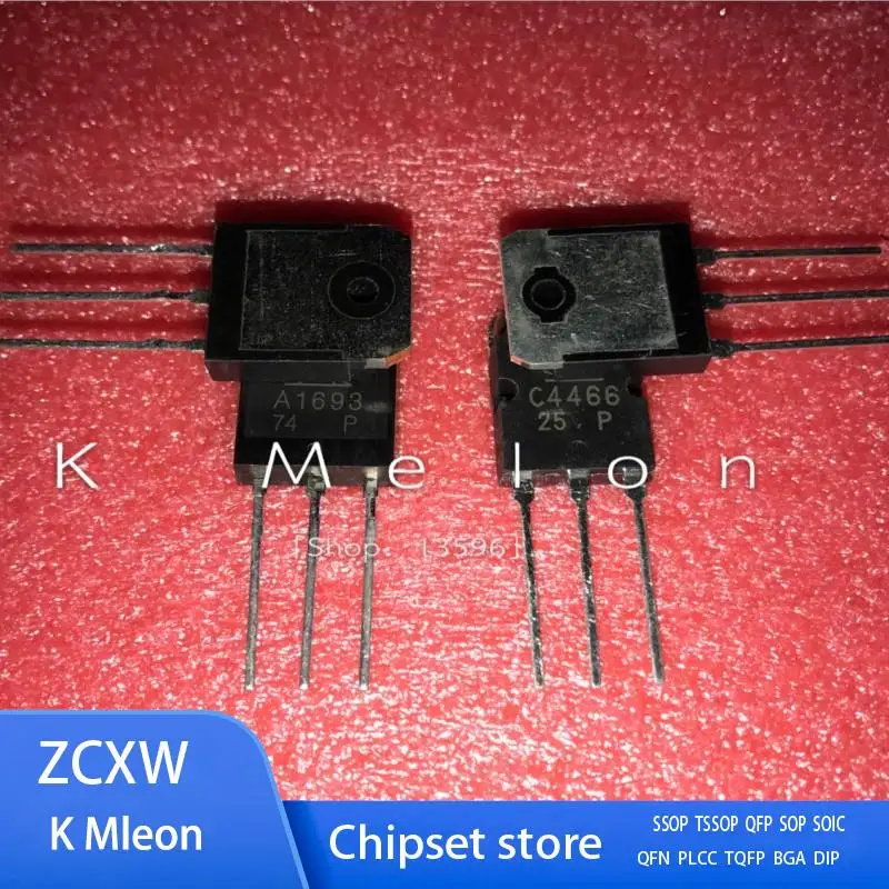 

10Pairs 2SA1693 A1693 + 2SC4466 C4466 TO-3P PNP + NPN