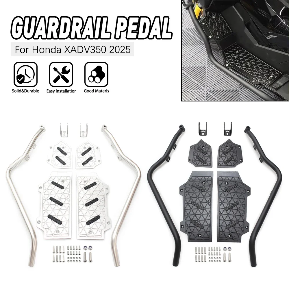 

Pair Motorcycle Black Pedals Foot Pegs Footrests Footboard For Honda ADV350 ADV 350 2025