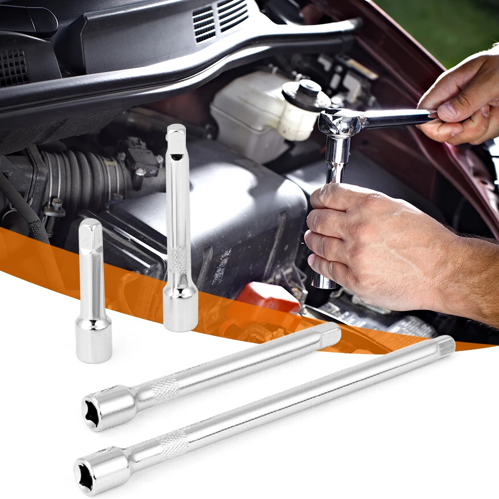 Wrench Connecting Rod Includes 2-inch 3-inch 4-inch 6-inch Extensions Extension Rod Accessory Set Chrome Vanadium Steel