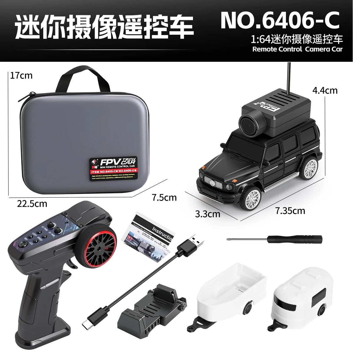WLtoys 6405 6406-C Afstandsbediening Camera Auto Met FPV View 720 P Video APP Controle VR Functie 2.4G WiFi RC Drift Auto Schaal 1:64