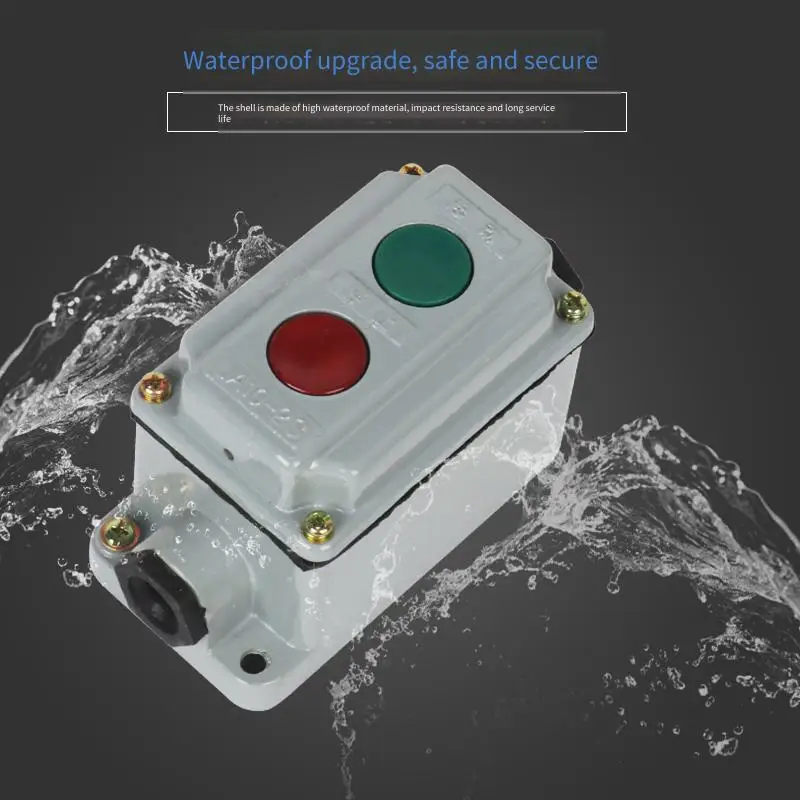 Start-stop Press Buckle Scatola interruttori pulsante impermeabile LA10-2S LA10-3S LA10-1S Pulsante di controllo Guscio in alluminio pressofuso