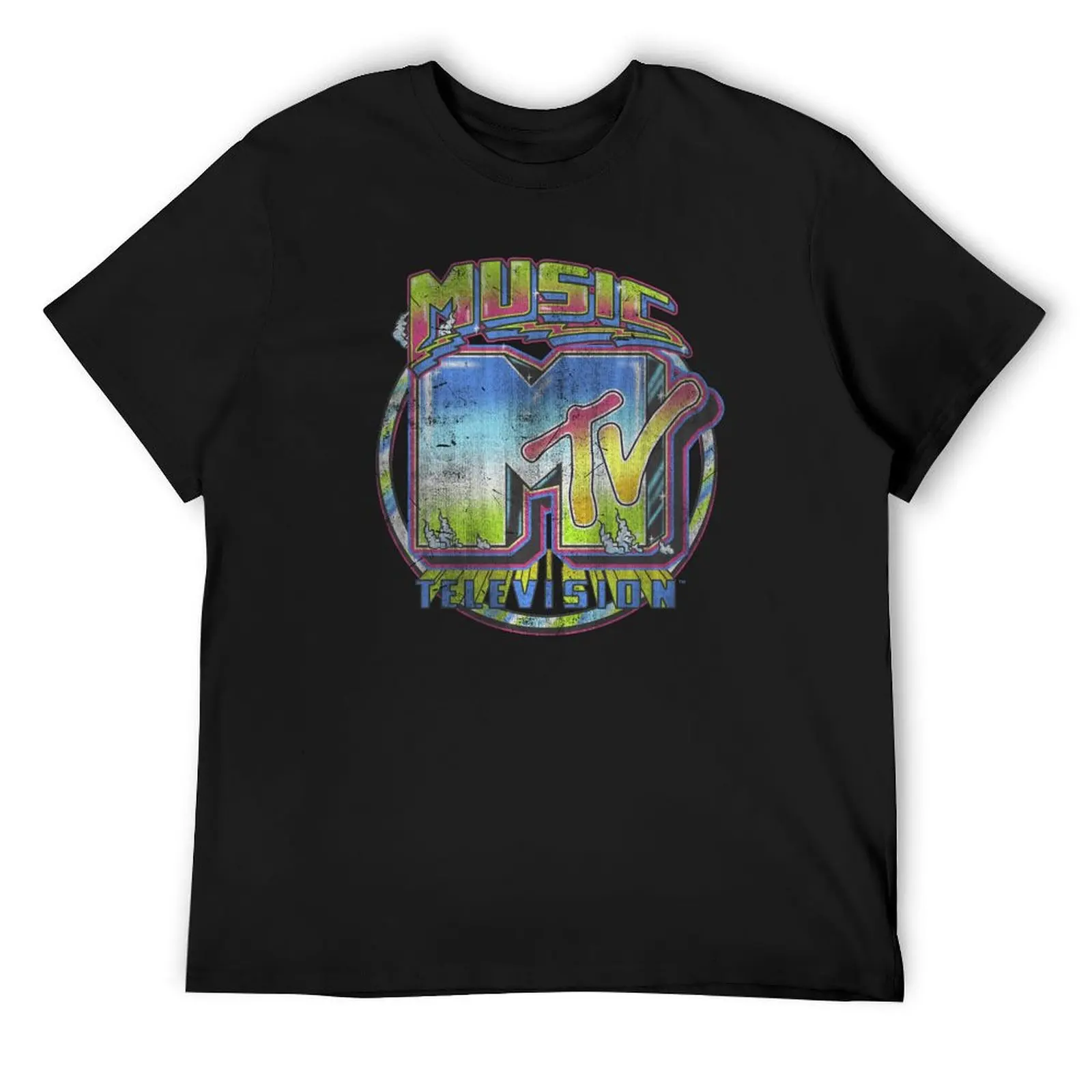 

MTV Bright Brushed Music Television Logo T-Shirt