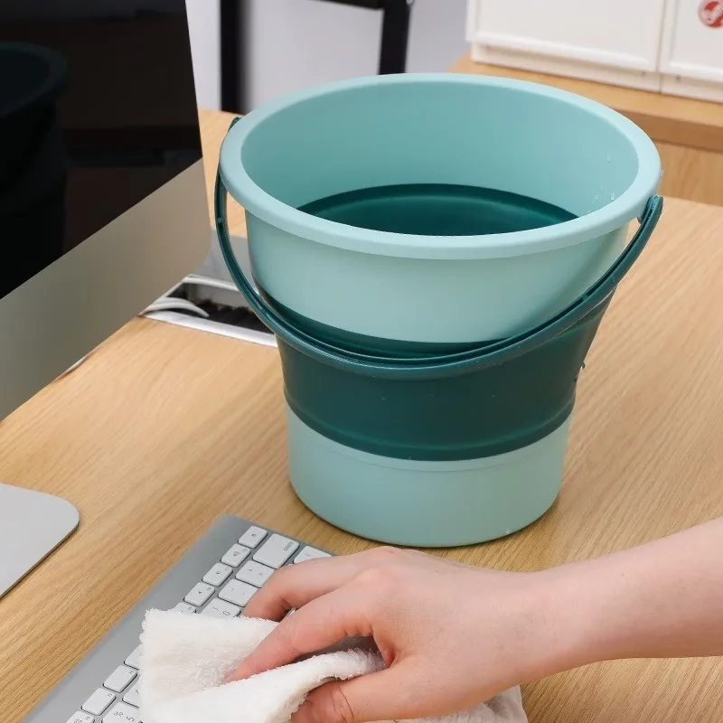 

Складное ведро 5/10/17 л: портативная емкость для мытья автомобилей, рыбалки, хранения снаряжения и многоцелевой уборки