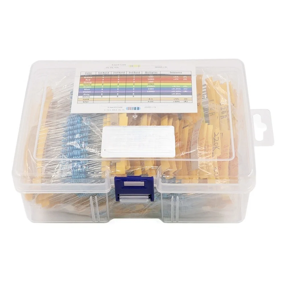 Diy Electronics Repair Kit - Zestaw 1300 szt. rezystorów metalowych 1/2W,