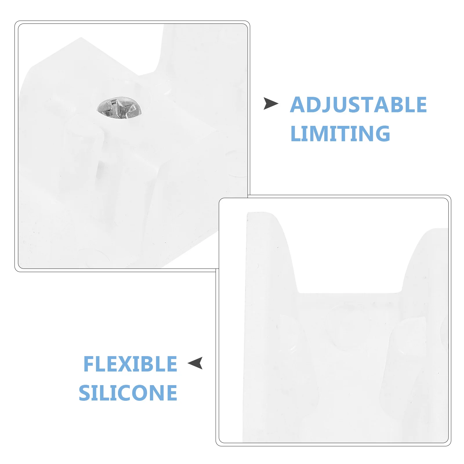 

NOLITOY 4pcs Silicone Shower Door Bottom Guide Bumpers Sliding Door Collision Blocks for Bathroom Hardware