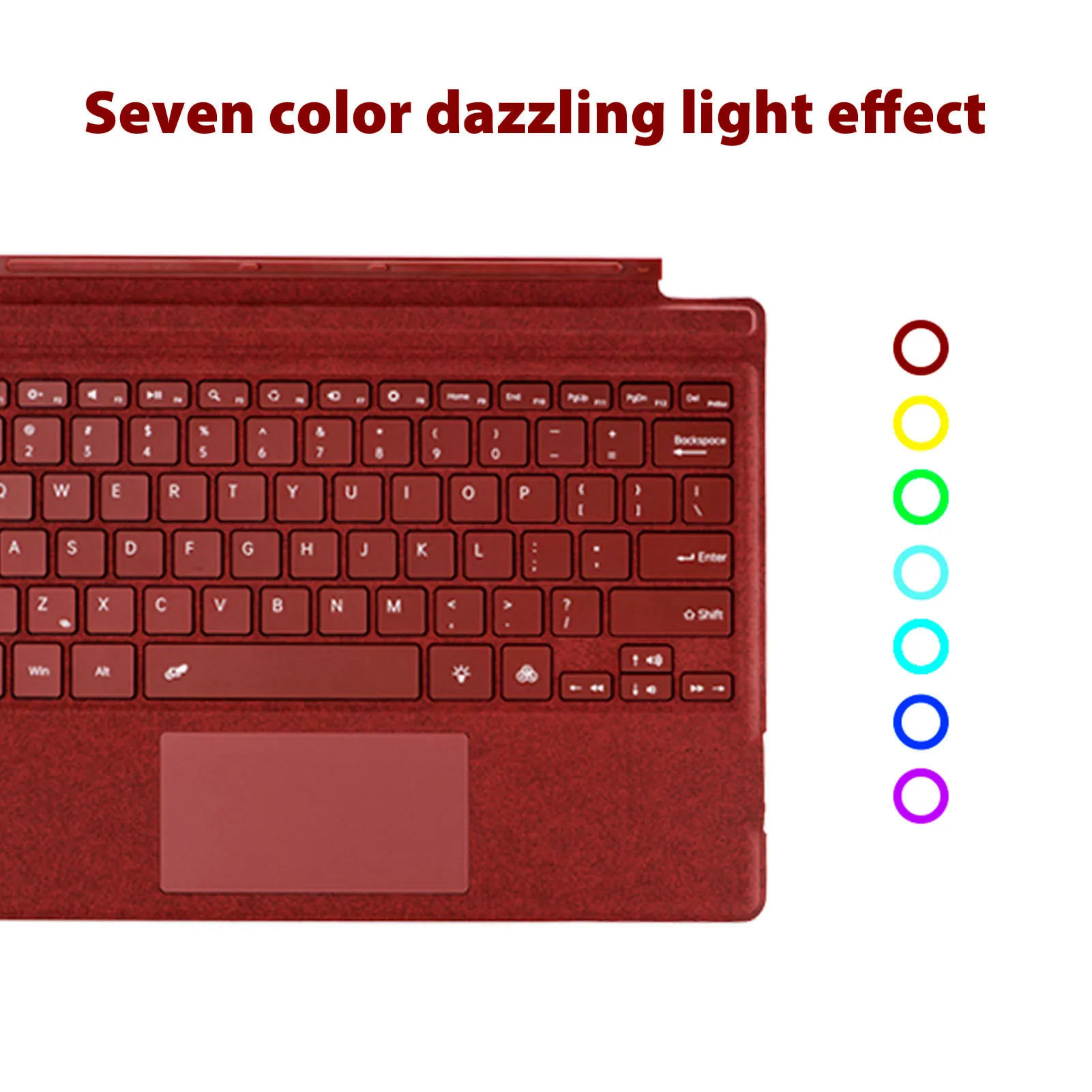 لوحة مفاتيح بلوتوث لاسلكية للكمبيوتر اللوحي، ملاحة دقيقة، لوحة مفاتيح لاسلكية غير قابلة للانزلاق، جاذبية مغناطيسية مرنة للعمل