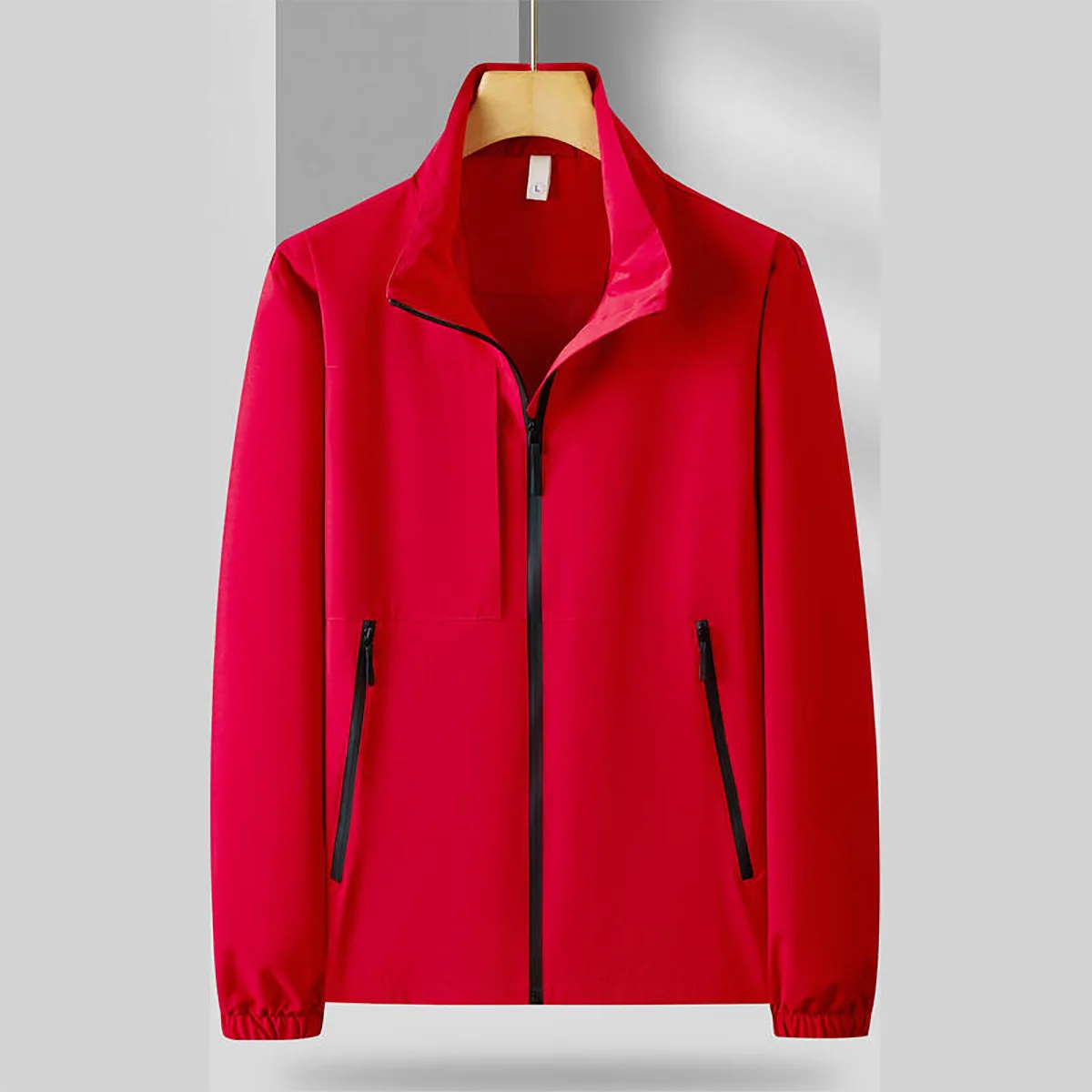 Men's Women's Standing Collar Solid Color  Jackets Autumn Winter Outdoor Sports Youth Couple Outfits Team Outfits